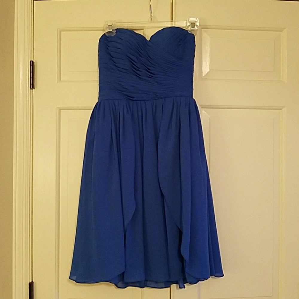 Strapless Cobalt blue Bridesmaid dress